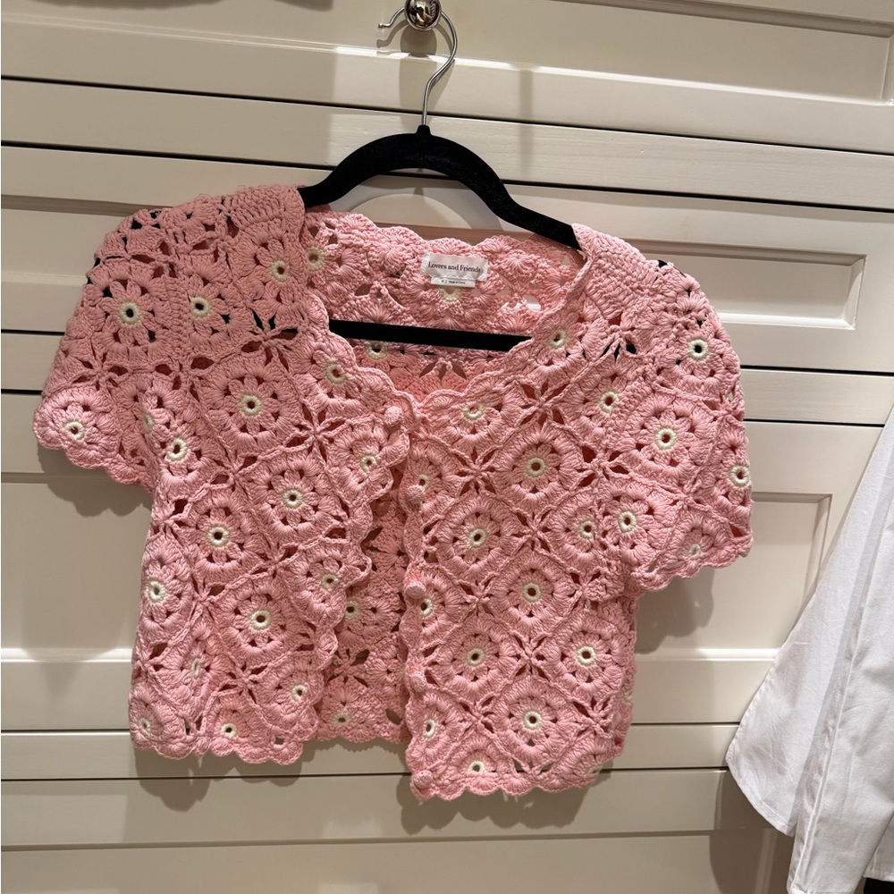 Lovers + Friends Delilah Wildflower Crochet Cardi